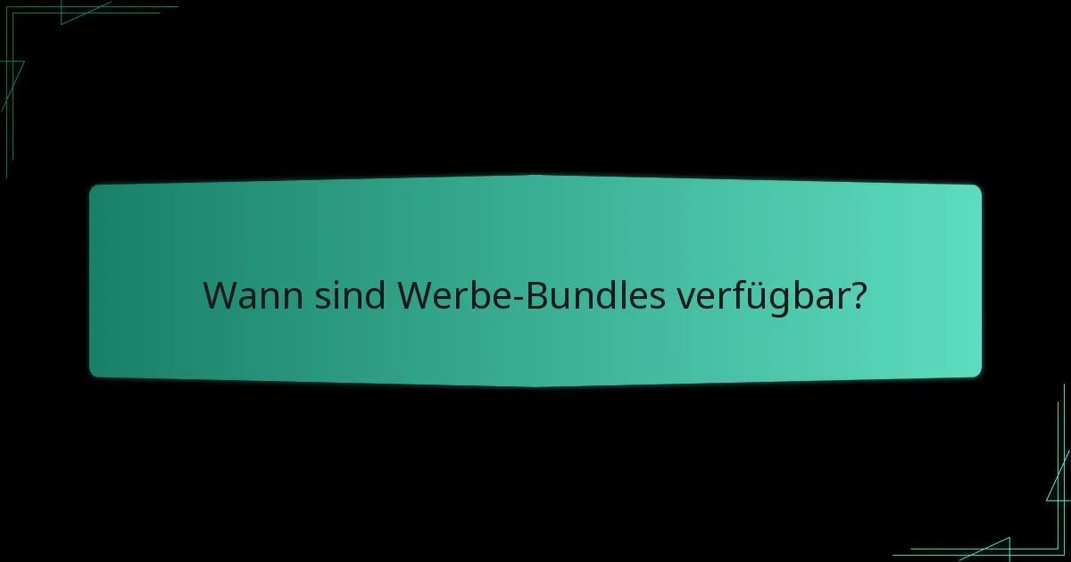 Wie können Spieler Werbe-Bundles beanspruchen?