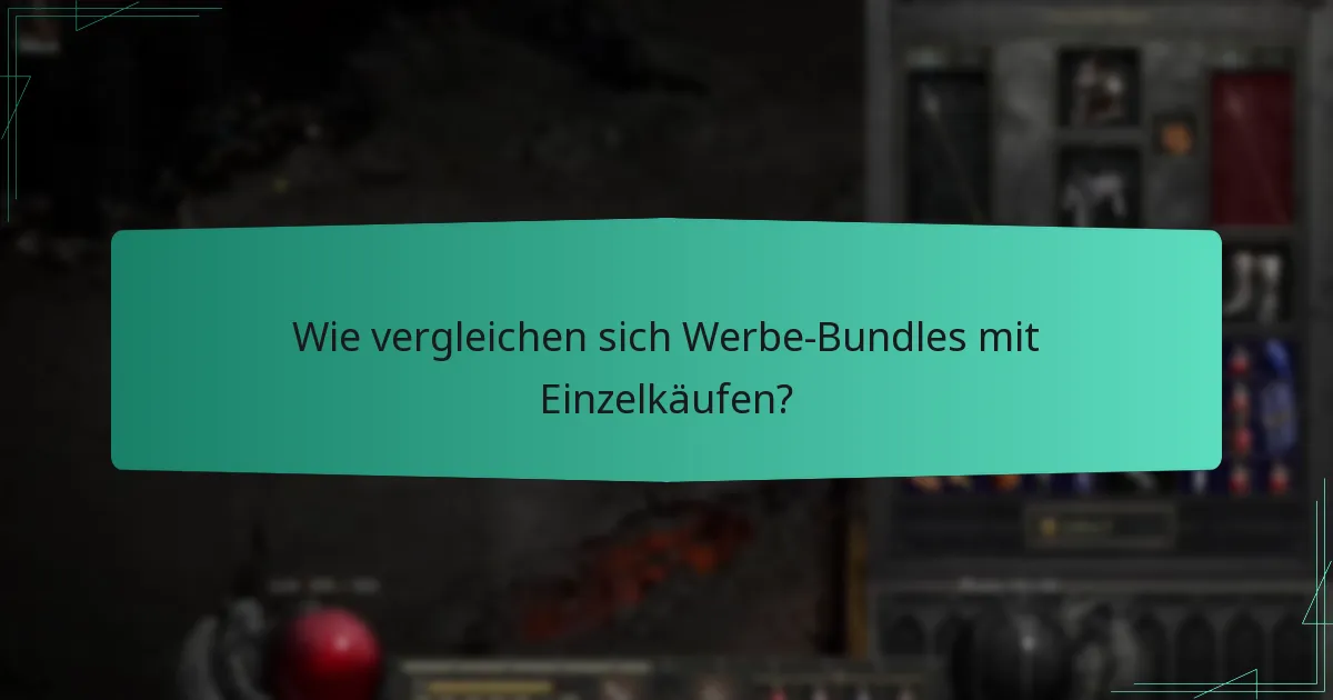 Wie vergleichen sich Werbe-Bundles mit Einzelkäufen?